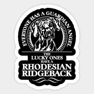 Rhodesian Ridgeback Guardian Angel dog sayings Sticker